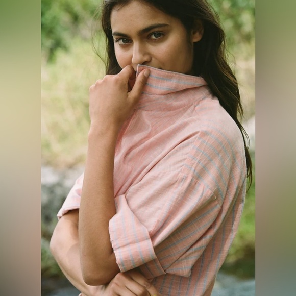 NEW ONEIL- Doris Striped Shirt Top - Picture 8 of 10